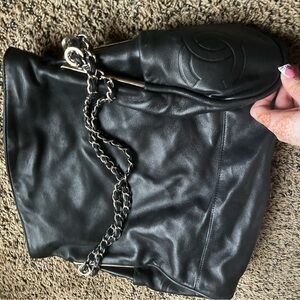 CHANEL Black Leather Interior Bag
